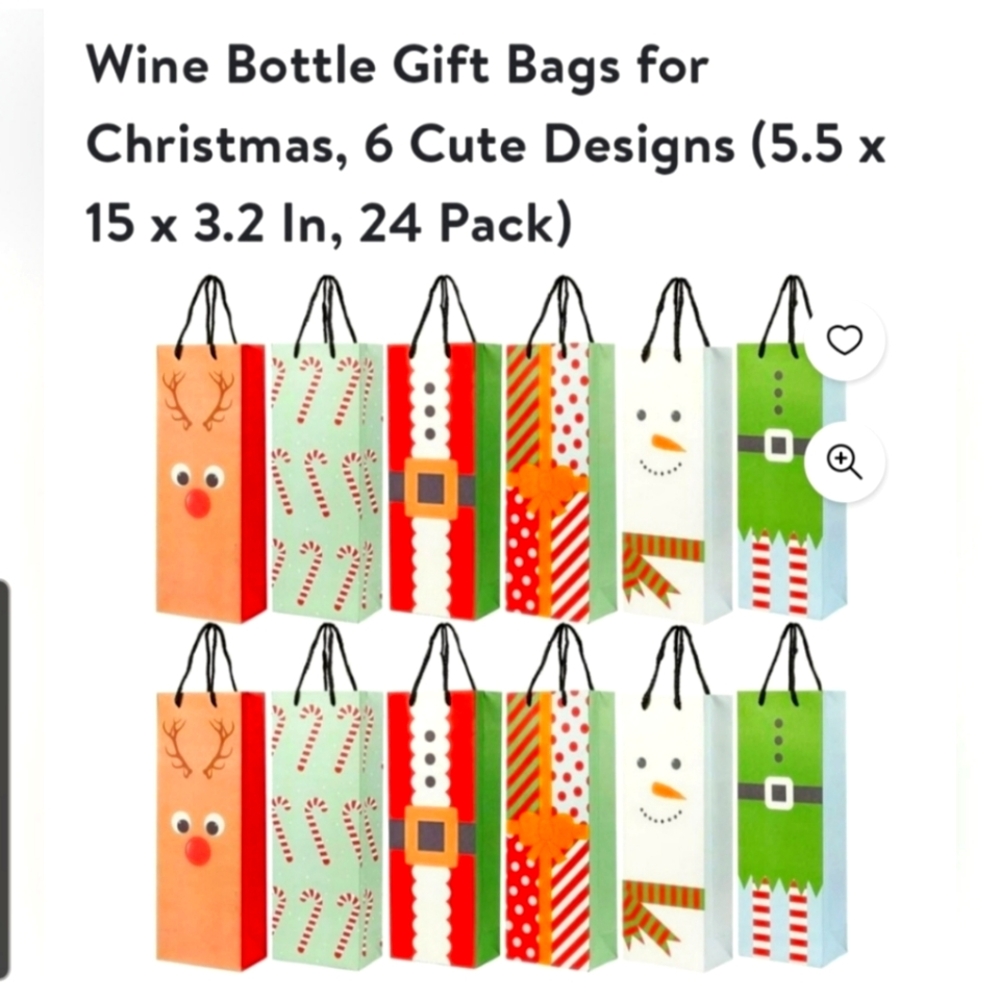 Wine bottle gift bags